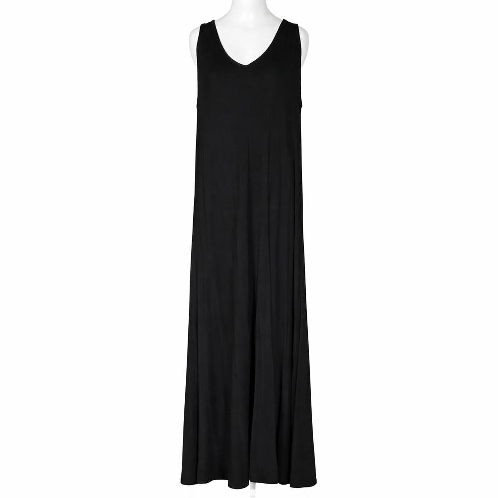 Knix Black Sleeveless V-Neck Maxi Dress Size‎ XL Flowy Stretch Knit Soft Comfort